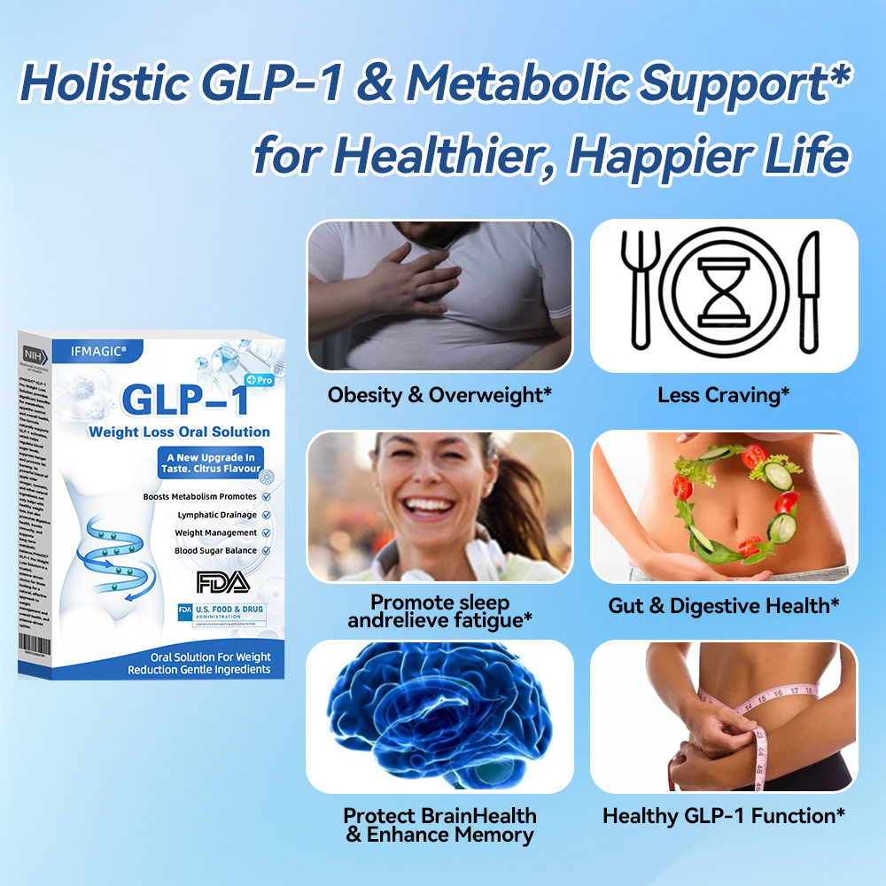 【specialty store】IFMAGIC® GLP-1 Pro Weight Loss Oral Solution 7 days visible effect, no side effects, suitable for all age groups👨🔬