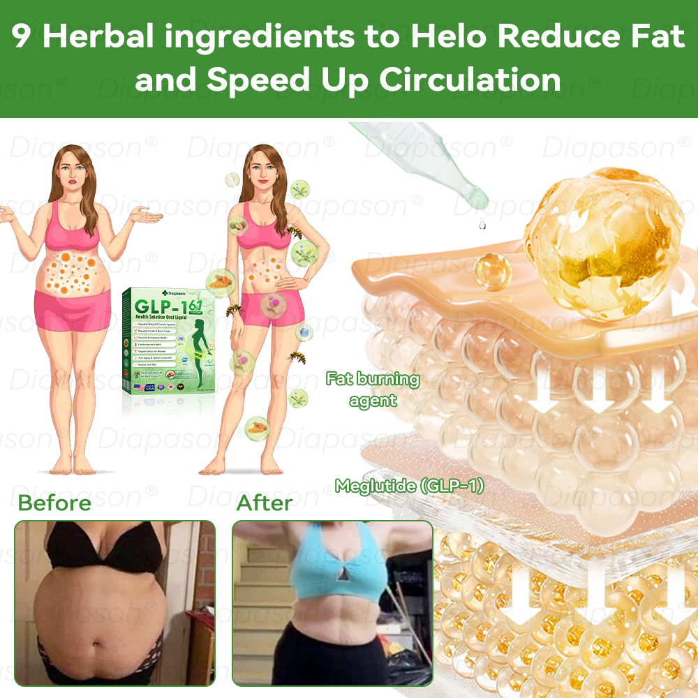 Official Store | ๐๐๐ช๐ฉ๐ช๐จ๐จ๐ยฎUSGLP-1 Six-in-One Health Solution Oral Liquid (Just once a day, visible changes in 7 days) For obesity, cardiovascular health, diabetes, sleep apnea, Gut Health, joint issues, and more