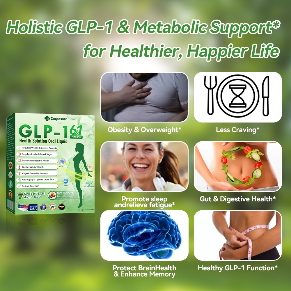 Official Store | 𝐃𝒊𝓪𝐩𝓪𝙨𝐨𝒏®USGLP-1 Six-in-One Health Solution Oral Liquid (Just once a day, visible changes in 7 days) For obesity, cardiovascular health, diabetes, sleep apnea, Gut Health, joint issues, and more