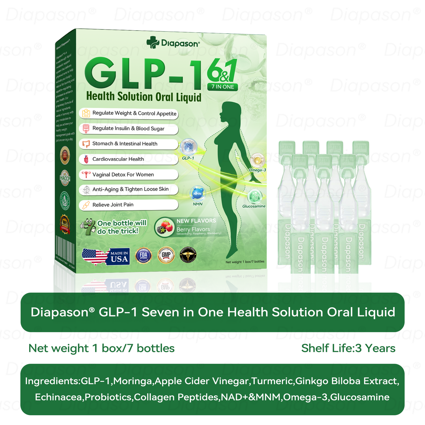 Official Store | 𝐃𝒊𝓪𝐩𝓪𝙨𝐨𝒏®USGLP-1 Six-in-One Health Solution Oral Liquid (Just once a day, visible changes in 7 days) For obesity, cardiovascular health, diabetes, sleep apnea, Gut Health, joint issues, and more